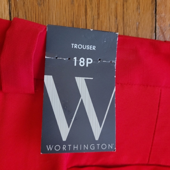 Worthington Women's Red Wide-Leg Pants Size 18P - Picture 5 of 11